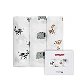 GLLQUEN Musselintücher für Babys, 3 Stück Spucktücher aus Baumwolle 70 cm x 70 cm, saugfähig und atmungsaktiv und ideal zum Reinigen, Abwischen und Abdecken von Neugeborenen