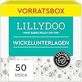 LILLYDOO hautfreundliche weiche Wickelunterlagen 60 x 60 cm, 50 Stück (5x10) parfümfrei