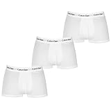 Calvin Klein Herren Boxershorts Low Rise TRUNK, 3er Pack U2664G, Ohne Eingriff, Mehrfarbig ( Weiß ) - Medium