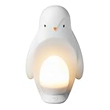 Tommee Tippee 2-in-1 tragbares Pinguin-Nachtlicht fürs Kinderzimmer mit tragbarem Licht, verstellbarer Helligkeit, USB-betrieben