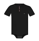 Landofgenie Männer One Piece Bodysuit Polo Kragen Plus Size Bodysuit Leotard Kurze Ärmel Presse Schritt T-Shirt Romper Pyjamas Schwarz XL