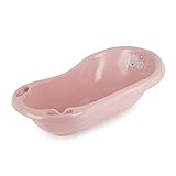 Bieco ergonomische Baby Badewanne 0-12 Monate, 84cm | Baby Wanne | Stöpsel Badewanne | Badewanne Baby | Badewanne für Dusche | Baby Bath Tub | Baby Set | Badeeimer Baby | Mobile Badewanne | Zubehör