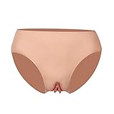 Wisfancy Realistic Silikon Panty⁤ Fake Pussy Unterwäsche Crossdresser Hip ‌Buttock Pants Hiding Gaff⁣ Thong Briefs für Transgender⁢ Dragqueen Crossdresser ⁣Cosplay, Nude