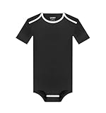 Landofgenie Herren Onesie Kurzärm Einteiliges Pyjama für Männer Leotard Baumwolle Bodysuit Schwarz L