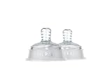 Mepal - Flaschensauger Set Fast Mio - 2-teilig - Anti-Kolik - Spiralförmiges Design verhindert Verstopfungen - Medizinisches Silikon - Helder