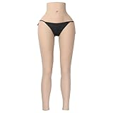 XSWL Silikon Penetrable Panty Fake Vagina Höschen Künstliche False Butt Hip Enhancer Unterwäsche für Crossdresser Transgender Drag Queen (STYLE2, Brown)