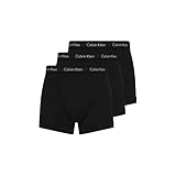 Calvin Klein Herren - 3er-Pack mittlere Taille Hüft-Shorts - Cotton Stretch, Mehrfarbig (Black W. Black Wb Xwb), M