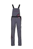 Planam 2339038 Highline Damen Latzhose, Schiefer/Schwarz/Rot, Größe 38