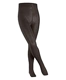 FALKE Unisex Kinder Strumpfhose Comfort Wool K Ti Wolle dick einfarbig 1 Stück, Braun Dark Brown 5230, 134-146