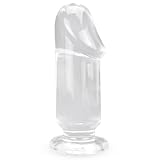 BDSMYEE 16.3cm Kleiner Penis Dildo für Frauen, Transparenter TPE Analdildo,Weicher Anfänger Sexspielzeug Gelee Dildo mit Sauger für Damen Paare,Erwachsene Masturbator Fetisch Sex Spielzeug (M)