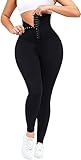 HELIAN Yogahose dehnbar Bauchkontrolle hohe Taille für Damen Sport-Leggings schnelltrocknend schmal Geschenk zum Muttertag (as3, Alpha, m, Regular, Regular, Schwarz)
