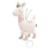 Fehn 058062 Spieluhr Lama Maya – Kuschelige Spieluhr mit herausnehmbarem Spielwerk – Melodie 'Schlaf Kindlein schlaf' – Mit Befestigung – Für Babys ab 0 Monaten – Größe: 24 cm