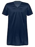 iiniim Herren Satin Nachthemd Sissy Schlafanzug V-Ausschnitt Nachtkleid Crossdresser Dessous Nachtwäsche Lingerie Negligee H Marine Blau X XL