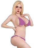 YINSUCDS Silikon Bodysuit Brust Fake Brüste E Cup Crossdressing Brust Plates Knielänge für Drag Queen Cosplay