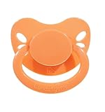 Landofgenie Schnuller in Erwachsenengröße Großer Saugerschild Schnuller Orange
