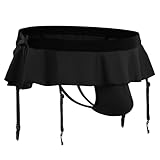 QiaTi Sissy Pouch Höschen für Männer Crossdresser Herrenunterwäsche Rock G-String Thongs Slip mit Strumpfband
