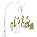 COTTONBEBE Mobile Baby,Baby Spieluhr mit 35 Musik,Einstellbare Lautstärke,Einfach anzubringen,Stoppt nach 30 Minuten automatisch,Perfekte Geschenk Für Jungen und Mädchen(Regenbogen) (Regenbogen)