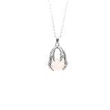 Generisch Stein Anhänger,Verstellbare Kette Aus Natürlichem Edelsteinkristall, Dominante Drachenklaue, Runde Kugel, Anhänger, Halskette, Energieschmuck Für Männer Und Frauen, Rosenquarz