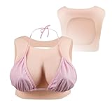 CYOMI Silikon Brüste Brustformen Realistisch Brustplatten Runder Kragen Hohle Zurück für Crossdresser Transgender Cosplay B-G Cup
