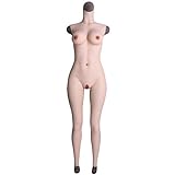 KUMIHO Silikonbrüste Brustprothese künstliche brüste Vagina Slip Bodysuit mit Katheter für Transgender Crossdresser - Vierte Generation - D Cup