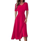 Kleider Cocktailkleid Damen Elegant Cocktailkleid Damen Festlich Senioren Kleider Anzug Frauen Kaftan Kleid Damen Kleid Lang Damen Festlich Kleid Damen Festlich Crossdresser Rosa 2XL