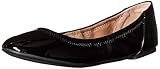 Amazon Essentials Damen Ballerinas Belice Zum Hineinschlüpfen, Schwarz Lackleder, 43 EU