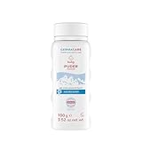 GERMACARE BABY Puder 100g - der beste Partner für den Schutz der Babyhaut | BIO Edelweiss-Extrakt aus den Alpen | ohne Parfüm | schützt die empfindlichen Hautfalten vor Reibung und Wundscheuern