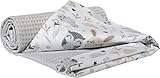 Medi Partners Babydecke Baby Decke Neugeborenen - Kuscheldecke Geschenk Babydecken 75x100cm für Kleinkinder Mädchen Krabbeldecke Kinderbett Kinderwagen 100% Baumwolle (Lichtung mit Grauer Waffel)