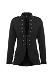 Eitex Damen Blazer Damenjacke Military Knöpfe Gr- 34/36 bis 44/46 Military Army Style Lang und kurz (kurz schwarz, 40/42)