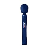 FUN FACTORY Massagestab VIM Wand Massager Midnight Blue – Made in Germany - aufladbares Massagegerät mit 3 verschiedenen Massageprogrammen und Massagekopf für entspannende Ganzkörpermassagen