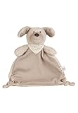 Sterntaler Schmusetuch M Hund Lucky - Baby Kuscheltuch aus weichem Flauschstoff und Waffelstrick - Baby und Kinder Schnuffeltuch zum Greifen und Entdecken - Baby Kuscheltier, sandfarben