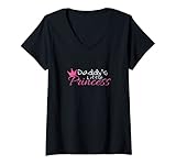 Damen BDSM DDLG Daddy's Princess Kleidung für Erwachsene T-Shirt mit V-Ausschnitt