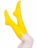 ODITE Handgemachte Fetisch Latex Socken Unisex Gummi Socke verschiedene Farbe (schwarz, L)