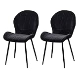 Chaise de Salle à Manger (2Pcs) Chaise Confortable à DOS en Flanelle Douce, Chaise de Bureau en Fer, Chaise de Loisirs Multifonctionnelle, Hauteur d'assise 45Cm (Couleur : C, Taille : Pieds