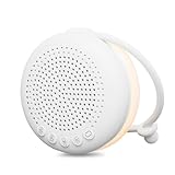 Glocusent White Noise Machine Baby mit Nachtlicht Dimmbar – 34 Klänge Weißes Rauschen Baby Tragbar, Bluetooth & Timer, USB Wiederaufladbar, Schlafhilfe Ideal für Neugeborene