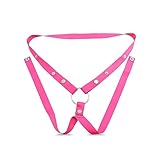 QgLust Neuer Peniskäfig Fester Hilfsriemen Cock Cage Chastity Belt Keuschheitskäfig Männer Gürtel Herren CB Ring Elastisch Anti-Fall (Neu Rosa)