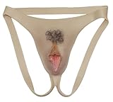 CTKOLYS Crossdresser Tanga Panty Camel Toe versteckt Gaff Shaping Brief für Transgender Transvestit CD,Color2 Has Hair,One Size