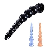 Youxclian 31.5cm Super Langer Analplug PVC Buttplug Analdildo groß Anus Dilatator mit Saugnapf Prostata Massager Masturbation Butt Plug Anal Trainer Sexspielzeug Für Männer und Frauen(Schwarz)