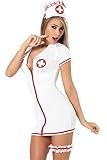 chenyesun Lingerie Damen Sexy Negligee Nachtwäsche Pflegeuniformen Unterwäsche Krankenschwester Kostüm Cosplay V-Ausschnitt Rollenspiel Nachtwäsche