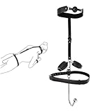 BDSM Bondage-Set Bettfesseln Analhaken,Leder bondage fessel set, mit bequemen und langlebigen Ballknebeln, Halsband und verstellbaren Lederhandschellen,für die frau, paare