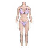 CYOMI Silikon Brüste Brustformen Realistisch Brustplatten Mit Katheter silikon Bodysuit für Crossdresser Transgender Cosplay（C Cup）