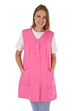 7/8 Kasack kurz einfarbig Schürze ohne Arm, Größe:44, Farbe:rosa