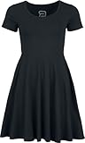 RED by EMP Damen schwarzes Basic Kleid im Skater Skirt Style S