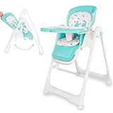 Twinly Baby 3-in-1 Multifunktionshochstuhl: Hochstuhl für Babys (0 m + - 15 kg) / Verstellbar, klappbar und neigbar/Mit 5-Punkt-Gurt