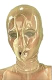 Handgemachte transparente Latexhaube Gummi Gummihaube Atmungsspiel angepasst,Andere,XL