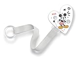 NUK Schnullerkette und Clip | für Schnullerringe | robust und bruchsicher | Disney Mickey Mouse