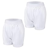 Carer 2 Stück Inkontinenz-Auslaufsichere Unterwäsche Boxershorts für Erwachsene Plastik-Windelhülle Waschbare Wiederverwendbare Wasserdichte Inkontinenzunterwäsche Boxershorts Unisex Weiß Größe M