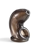 Elastischer Peniskäfig Penis Sleeve Keuschheitskäfig TPE Keuschheitsgürtel Curved Chastity Cage Bondage Sexspielzeug (Schwarz)