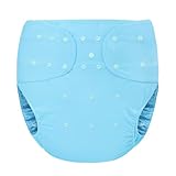 LittleForBig Waschbarer Verstellbarer Wiederverwendbarer Wasserdichter Primärer Komfort Stoffwindel Überhose Bezug für Erwachsene Einheitsgröße Blau