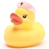 Duckshop I Badeente Krankenschwester I L9cm I Quietscheente I Quietscheentchen I Geschenk Pflegekräfte I Geschenk medizinisches Personal